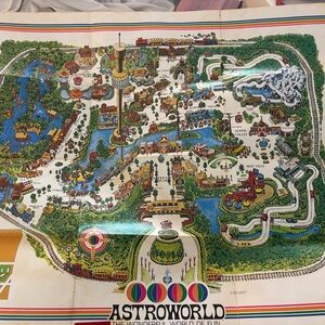 Original 1969 Astroworld Park Houston Map!